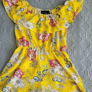 Polly & Esther Yellow Floral Romper